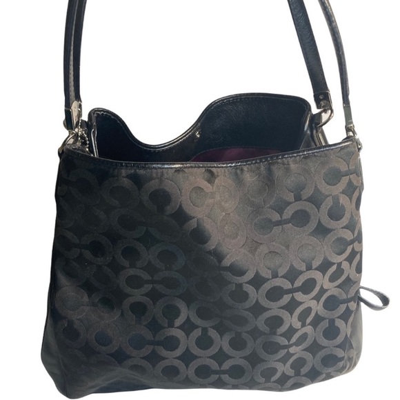 Coach Black madison signature op art phoebe soulder bag 26448. - Picture 1 of 3